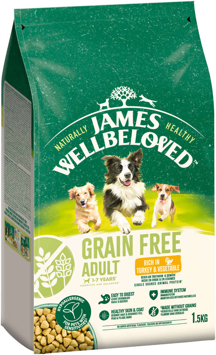 JAMES WELLBELOVED Hunde-Trockenfutter Truthahn + Gemüse